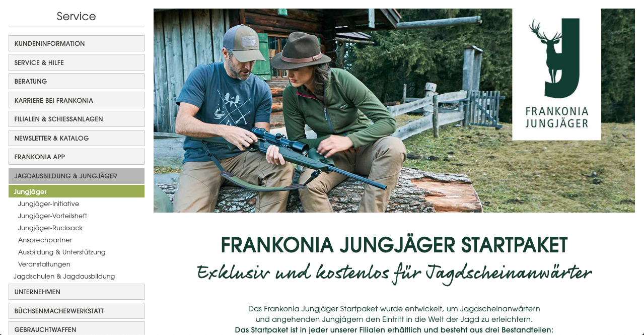 Frankonia-Jungjäger-Paket-Webseite
